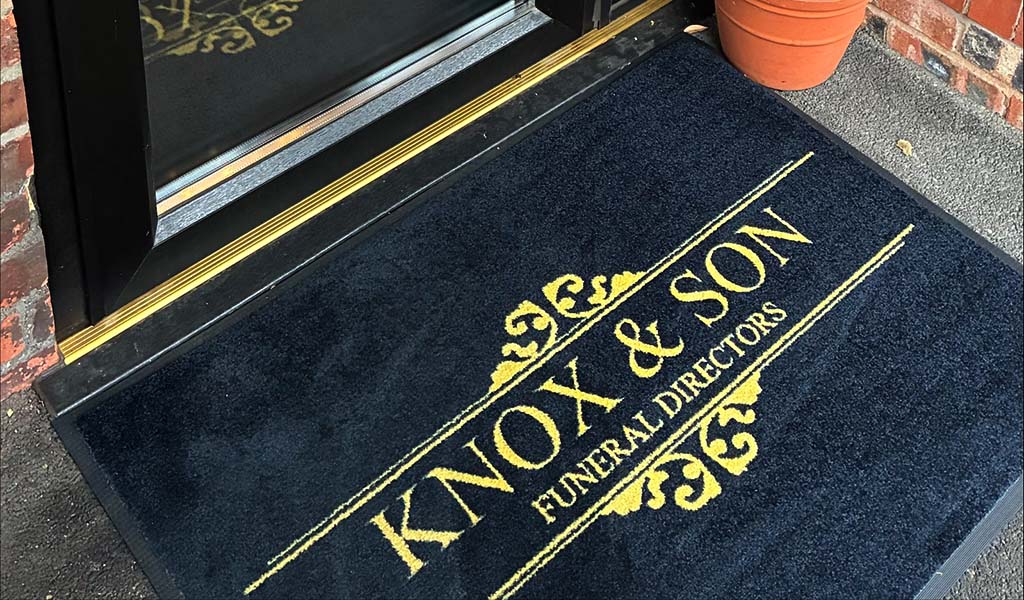 Knox and Son funeral directors front doormat