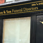 Funeral home front facade for Knox and Son Warrington